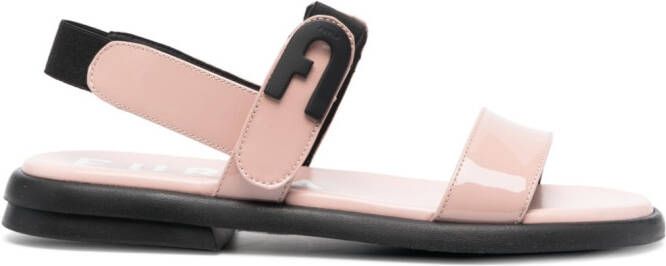 Furla Lakleren sandalen Roze