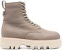 Furla Rita combat boots met veters Beige - Thumbnail 1