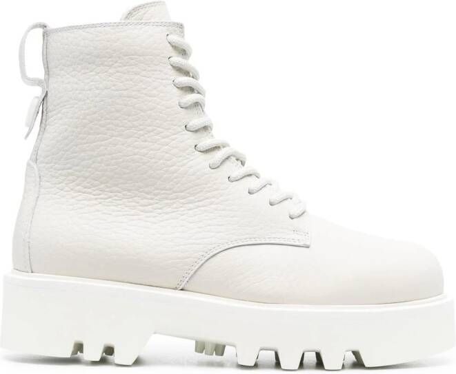 Furla Rita combat boots met veters Beige