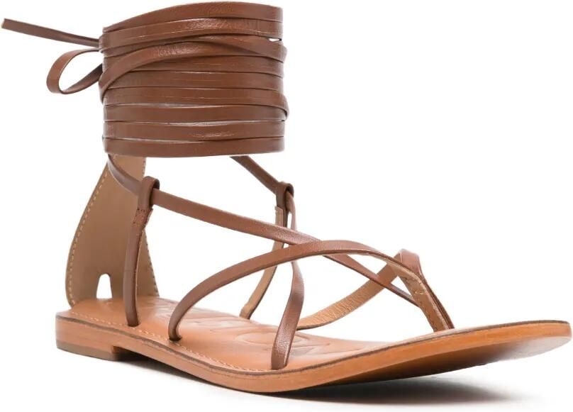FUSION Sandalen met wikkelbandjes Bruin - Foto 3