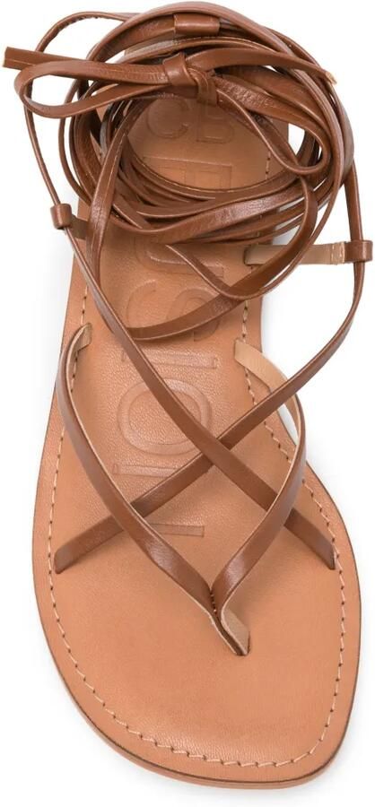 FUSION Sandalen met wikkelbandjes Bruin - Foto 4
