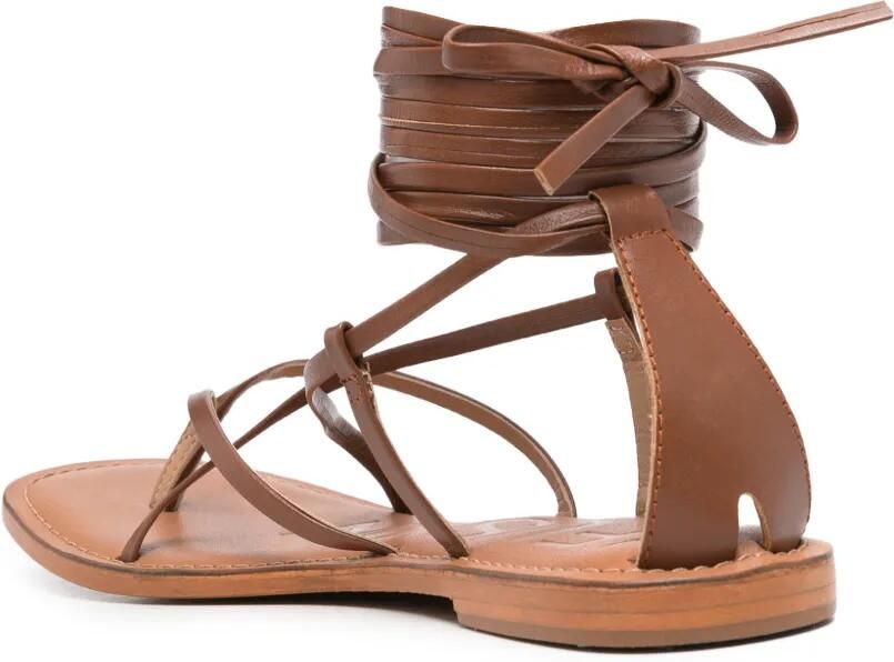 FUSION Sandalen met wikkelbandjes Bruin - Foto 2