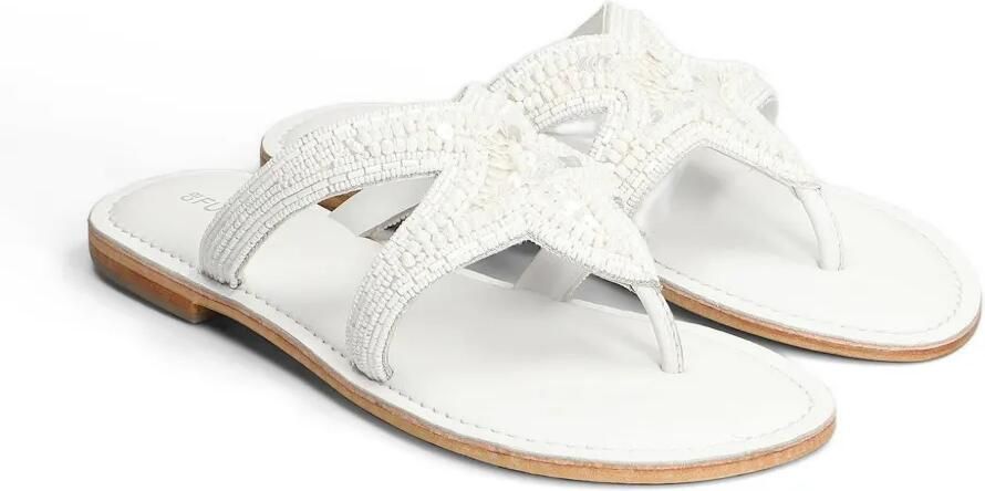 FUSION Sandalen verfraaid met kralen Wit - Foto 3