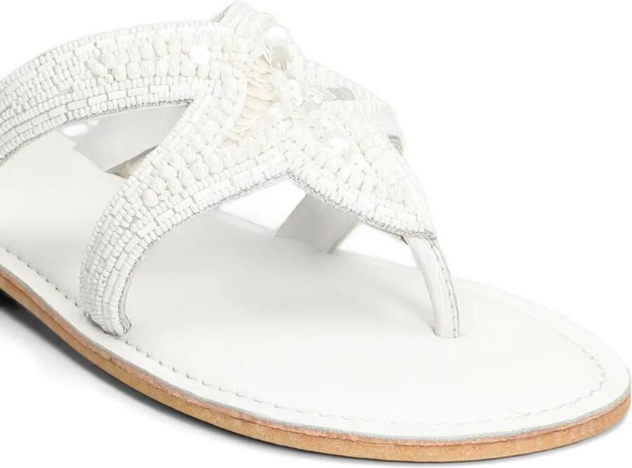 FUSION Sandalen verfraaid met kralen Wit - Foto 2