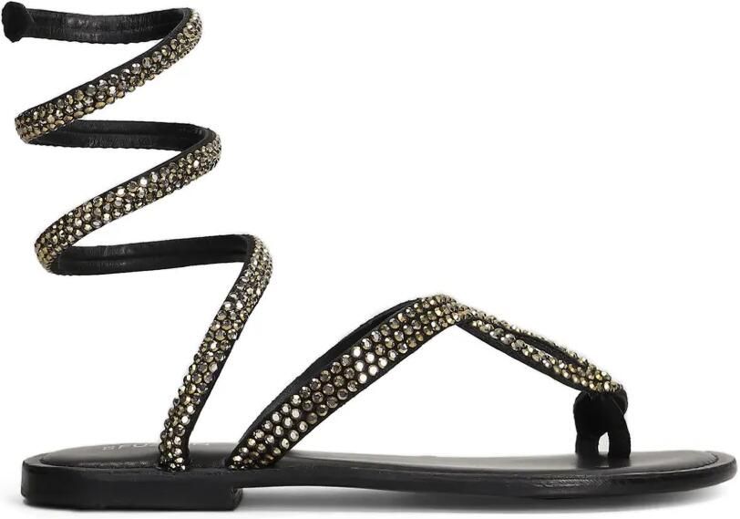 FUSION Sandalen verfraaid met kristallen Zwart