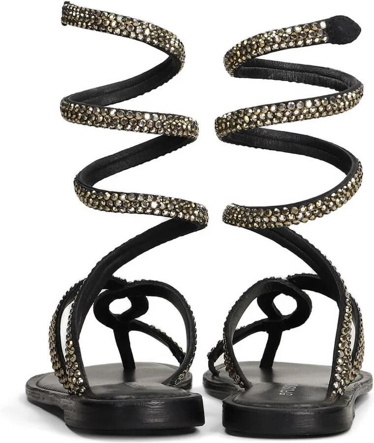FUSION Sandalen verfraaid met kristallen Zwart - Foto 2