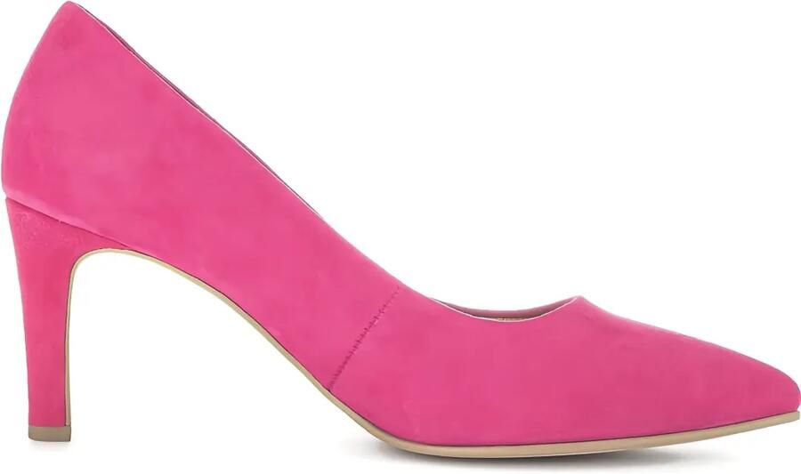 GABOR 70 mm suède pumps met puntige neus Roze