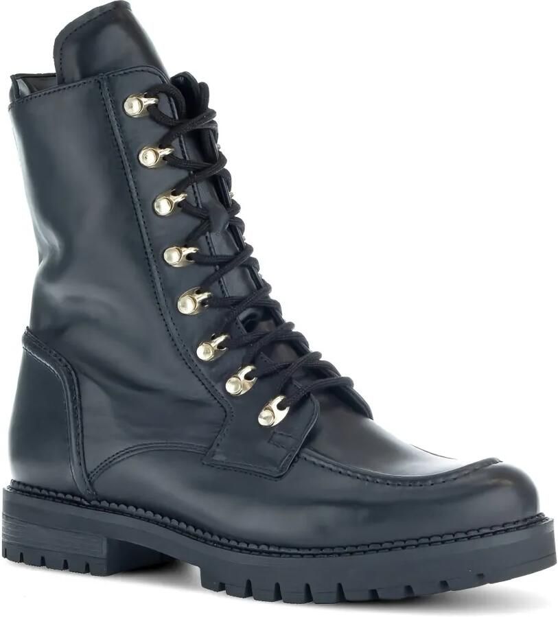 GABOR Leren combat boots Zwart - Foto 2