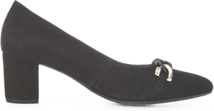 GABOR Pumps met blokhak en geknoopt detail Zwart