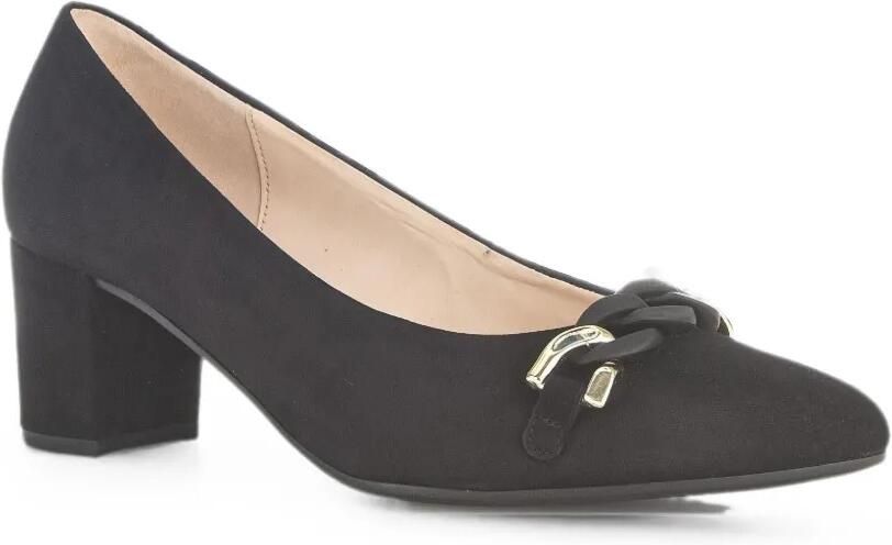 GABOR Pumps met blokhak en geknoopt detail Zwart - Foto 3
