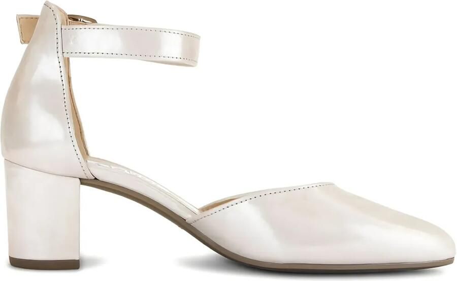 GABOR Pumps met enkelbandje en blokhak Beige