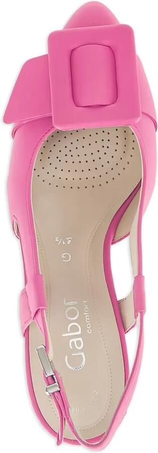 GABOR Slingback pumps met blokhak Roze - Foto 4