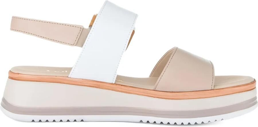 GABOR Slingback sandalen met plateauzool Wit