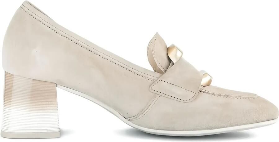GABOR Suède pumps met blokhak Beige