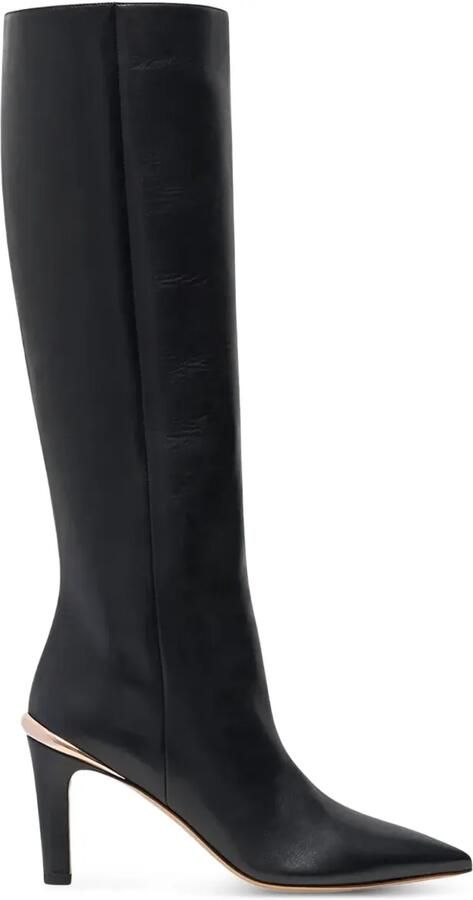 Gabriela Hearst 89 mm Aura leren laarzen Zwart