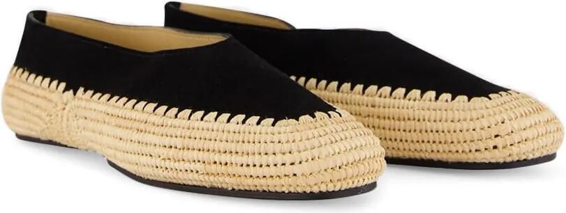 Gabriela Hearst Strength suède raffia loafers Beige - Foto 5