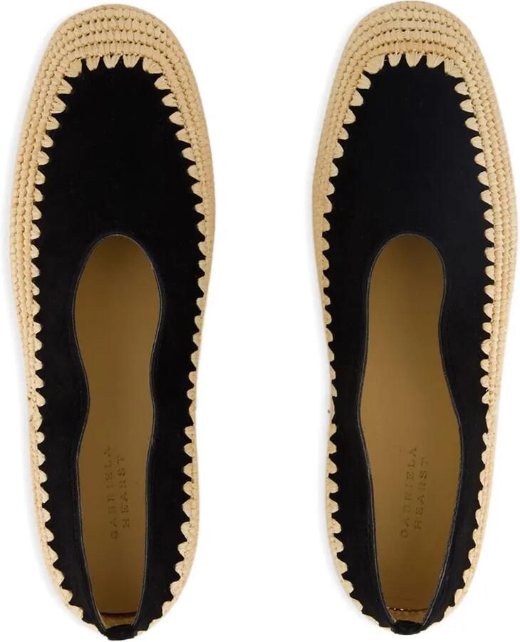 Gabriela Hearst Strength suède raffia loafers Beige - Foto 2