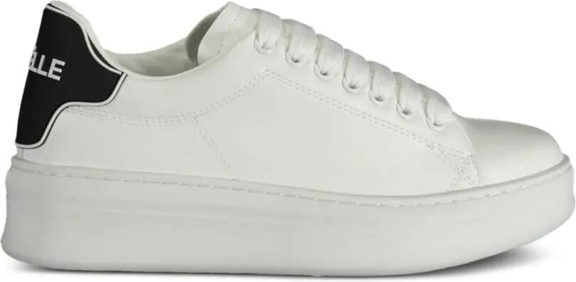 Gaëlle Paris platform leather sneakers Wit