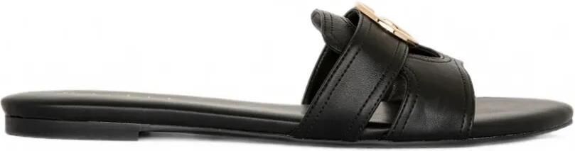 Gaëlle Paris Sandalen met logoplakkaat Zwart
