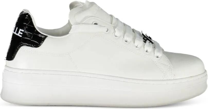 Gaëlle Paris Sneakers met krokodillen-reliëf Wit