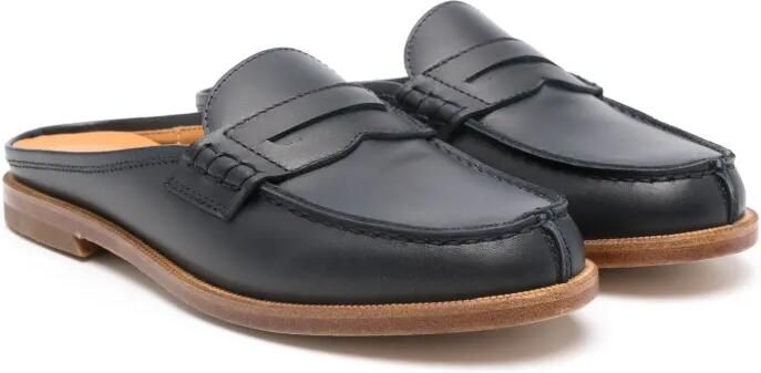 Gallucci Kids Leren slippers Blauw