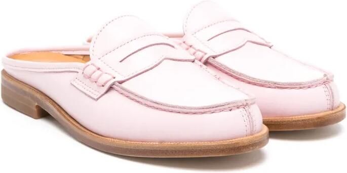 Gallucci Kids Leren slippers Roze