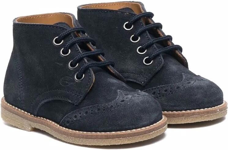 Gallucci Kids Suède veterlaarzen Blauw