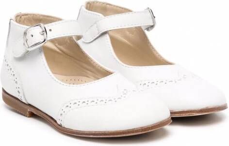 Gallucci Kids Ballerina's met geperforeerd detail Wit