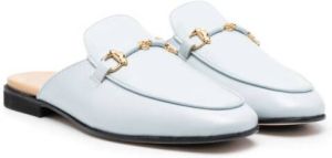 Gallucci Kids Leren muiltjes Blauw