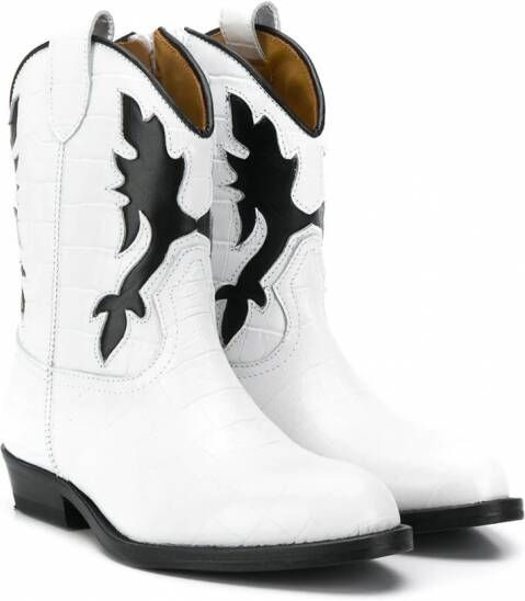 Gallucci Kids Cow laarzen Wit