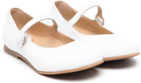 Gallucci Kids Ballerina's met leren zool Wit