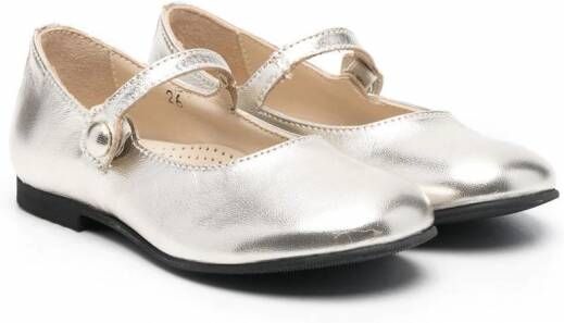 Gallucci Kids Ballerina pumps met drukknopen Goud