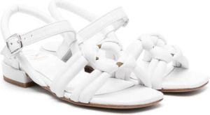 Gallucci Kids Sandalen met franjes Wit