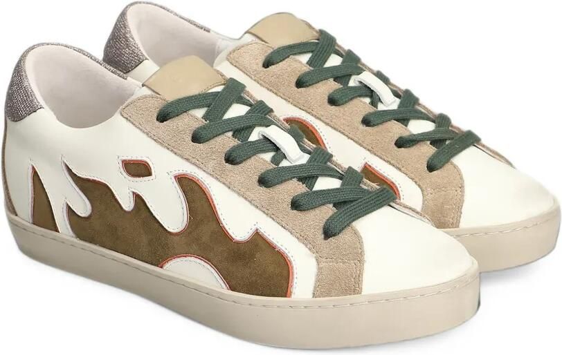 Gamin Dopamine leren sneakers met vlammen-patch Wit - Foto 4
