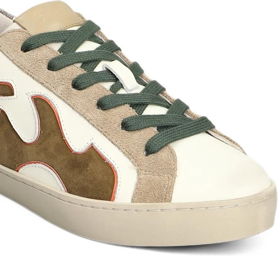 Gamin Dopamine leren sneakers met vlammen-patch Wit - Foto 2