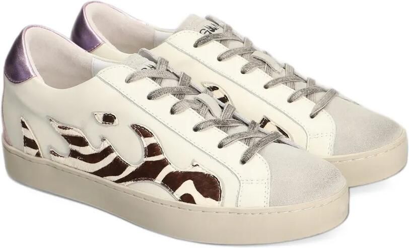 Gamin Dopamine sneakers met vlammen-patchwork Wit