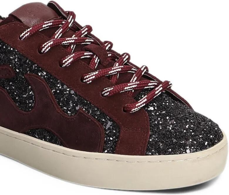 Gamin Dopamine sneakers met vlammen-patch en glitter-effect Rood - Foto 2