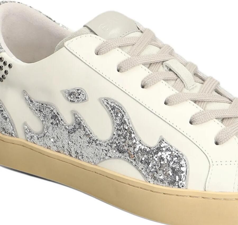 Gamin Dopamine sneakers met studs en glittervlammen Wit - Foto 2