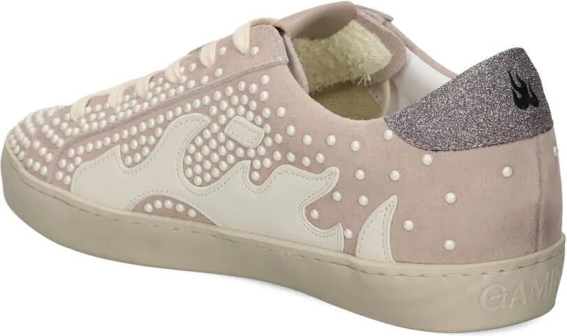 Gamin Sneakers verfraaid met vlammen Beige - Foto 3