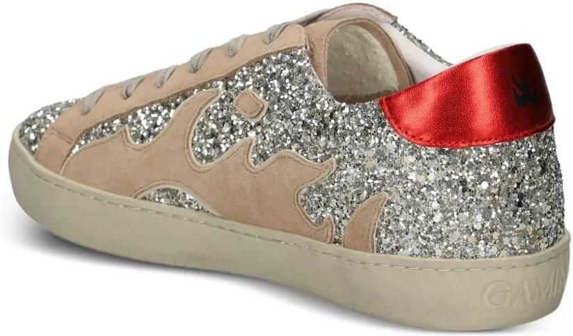 Gamin Sparkling sneakers verfraaid met vlam Beige - Foto 3