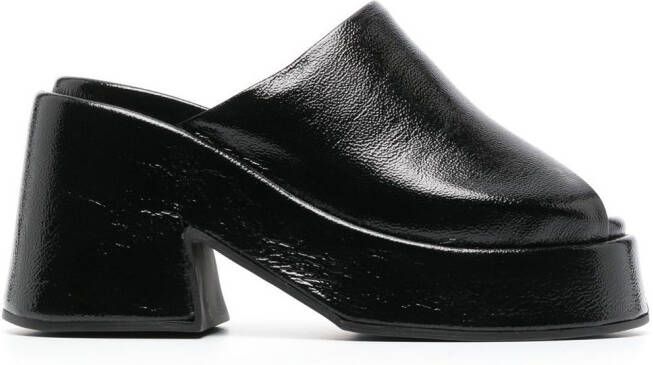 GANNI Leren sandalen Zwart