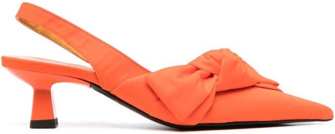 GANNI Pumps met strikdetail Oranje