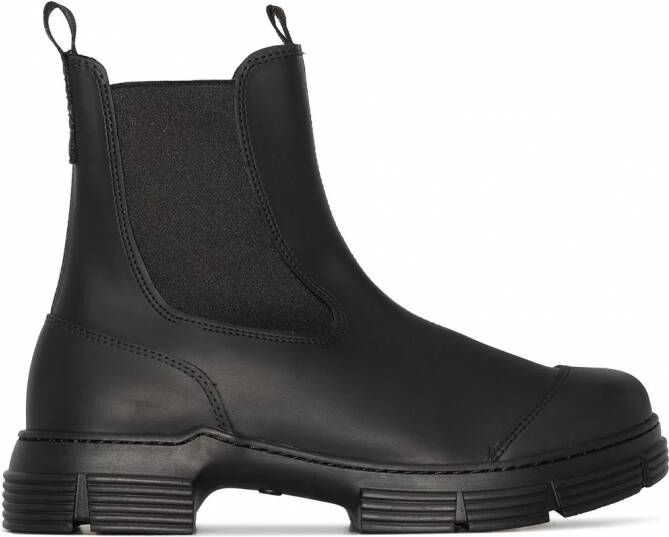 GANNI Chelsea enkellaarzen Zwart