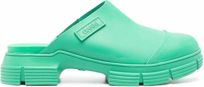 GANNI City slip-on muiltjes Groen