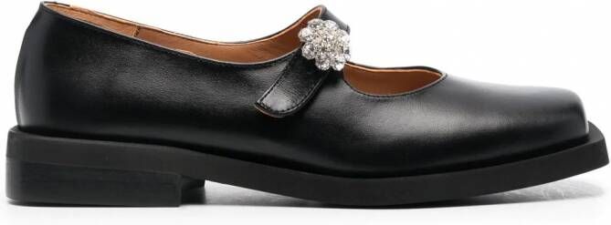 GANNI Loafers verfraaid met kristallen Zwart