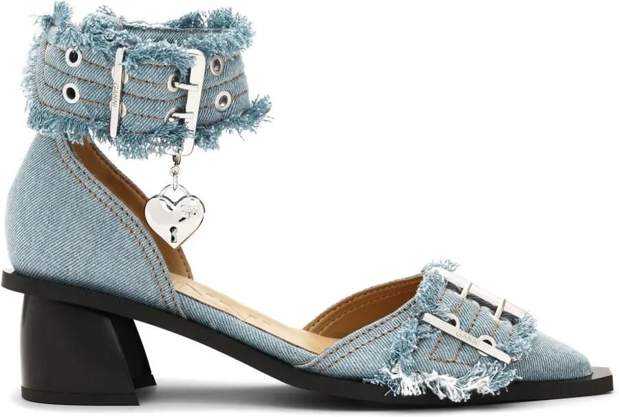 GANNI 50 mm Denim Feminine pumps Blauw