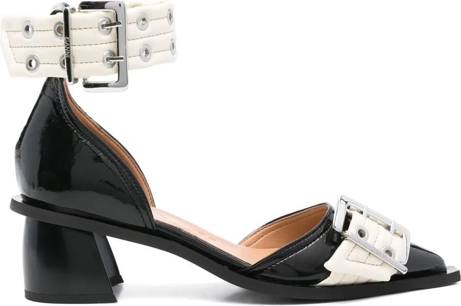 GANNI 55 mm Feminine Buckle pumps Zwart