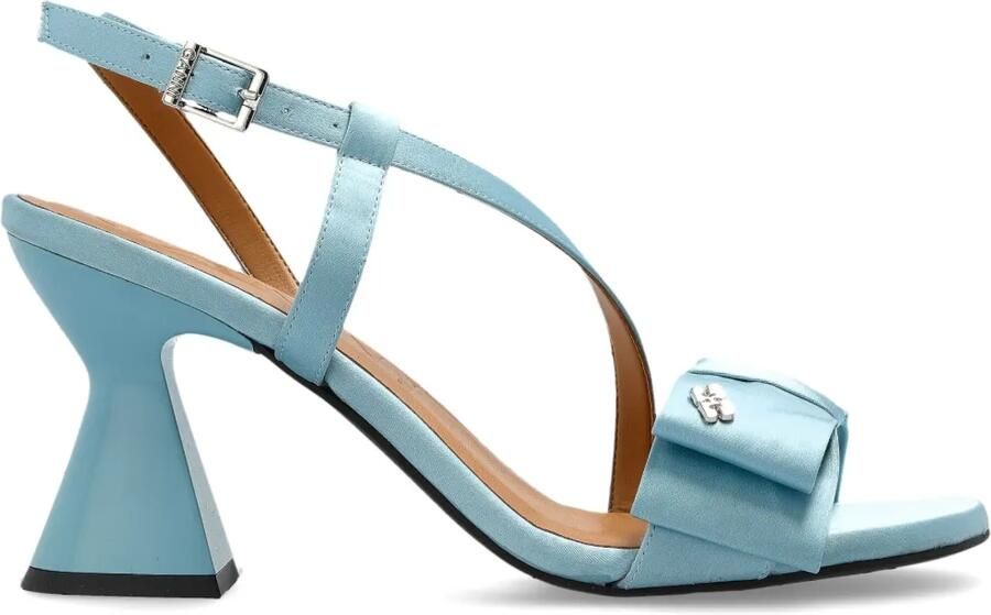 GANNI 95 mm sandalen met strikdetail 297 BLUE