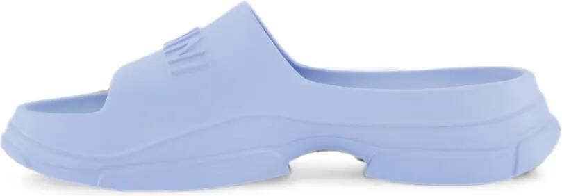 GANNI Badslippers met logo-reliëf Blauw - Foto 5