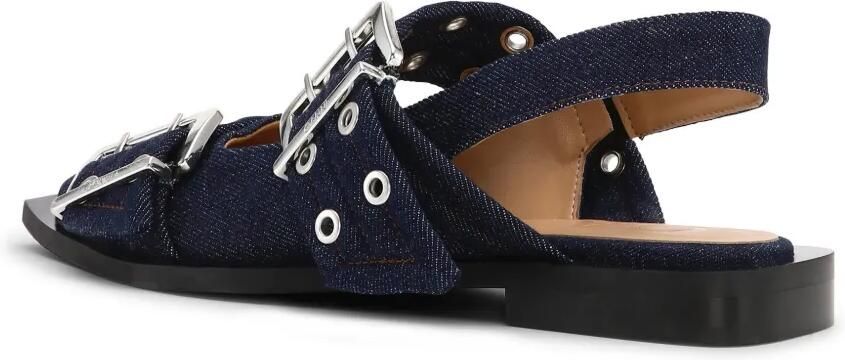 GANNI Ballerina's met gespdetail Blauw - Foto 4
